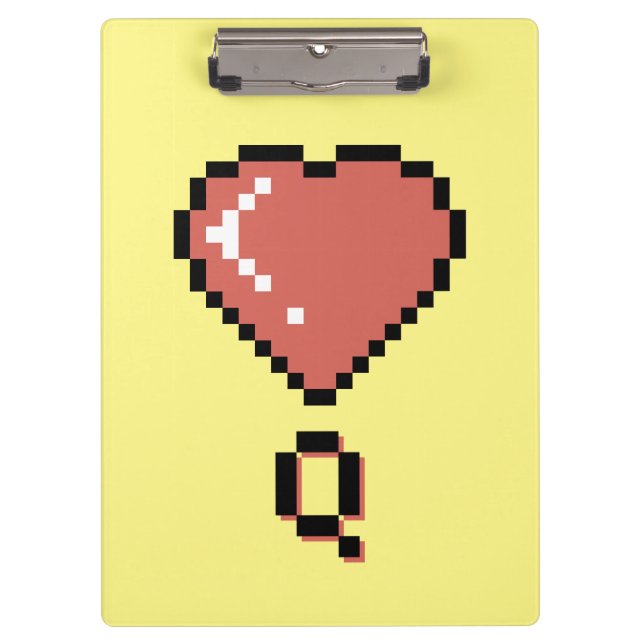 Porte-bloc Plan noir de la reine du coeur (Devant)