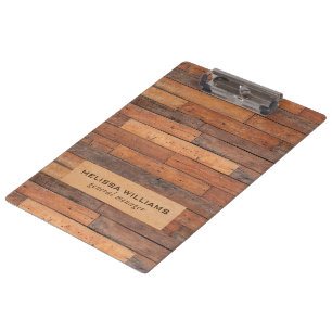 Porte-bloc Planches en bois marron rustique vieilli