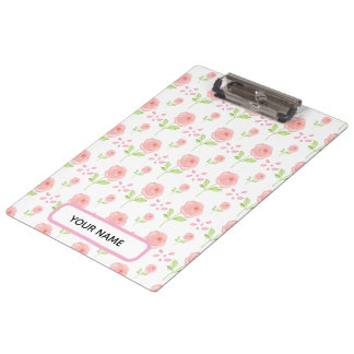 Porte-bloc Planificateur à motif floral botanique aquarelle