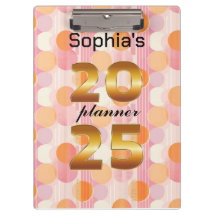 Planificateur personnalisé 2025 aux couleurs paste