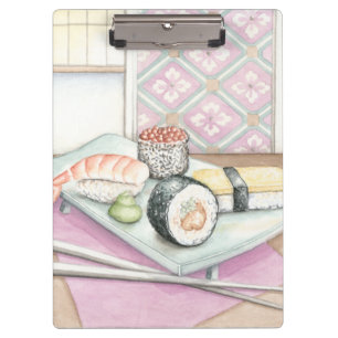 Porte-bloc Plaque de sushi assorté avec baguettes