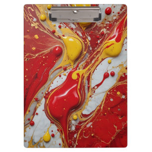 Porte-bloc Plate de peinture artistique sur marbre