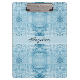 Porte-bloc Plume Bleu Cristallin Style de Bureau Personnalisé