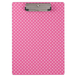 Porte-bloc Point Blanc Fond Rose Élégant Polka Pointillé