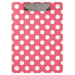 Porte-bloc Pois blancs sur corail