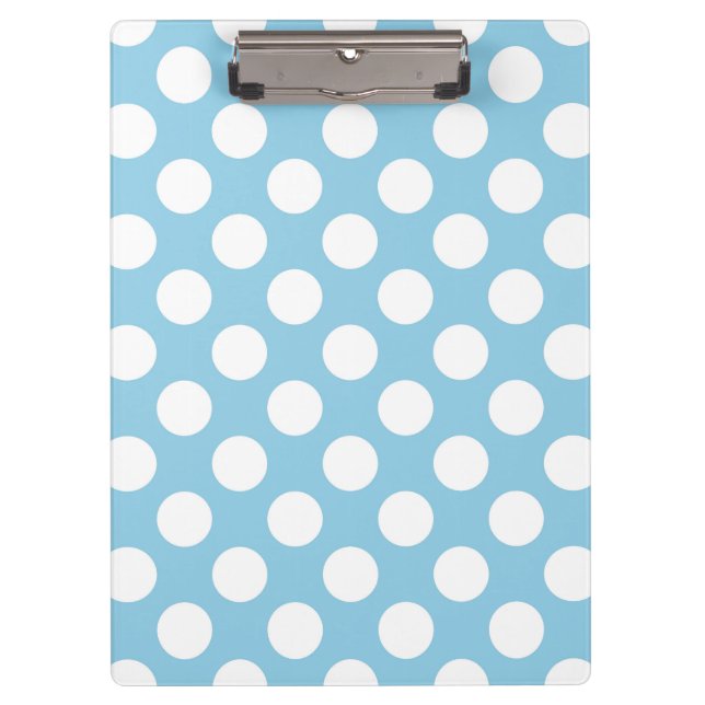 Porte-bloc Pois Bleus, Motif Pointe Polka, Points, Pointe (Devant)