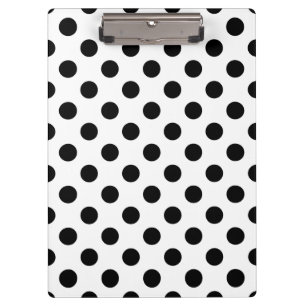 Porte-bloc Pois noirs en blanc