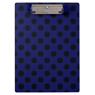 Porte-bloc Pois noirs sur bleu marine