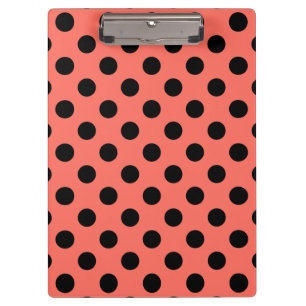 Porte-bloc Pois noirs sur corail vivant