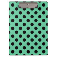 Pois noirs sur vert menthe
