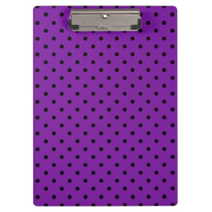 Porte-bloc Pois noirs sur violet violet