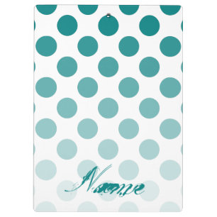 Porte-bloc Pois Ombre Turquoises personnalisés