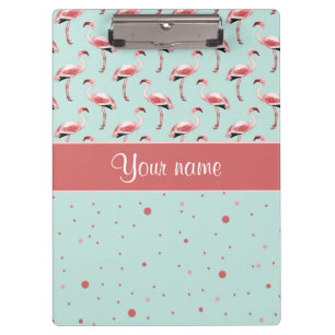 Porte-bloc Pois rose personnalisé de Flamants roses
