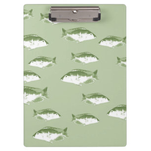 Porte-bloc Poisson vert olive