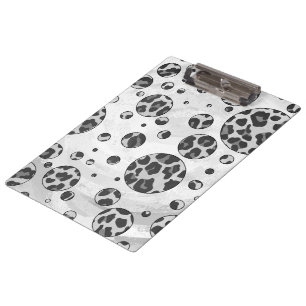 Porte-bloc Polka Dot Leopard Design noir et blanc