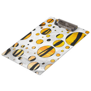 Porte-bloc Polka Dot Tiger noir et orange