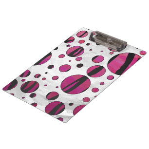 Porte-bloc Polka Dot Tiger rose chaud et noir