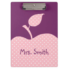 Porte-bloc Pomme Pointe rose et blanche personnalisée