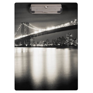 Porte-bloc Pont de Williamsburg à New York City la nuit
