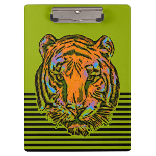Porte-bloc Pop Art TIGER HEAD + votre backgr. & idées