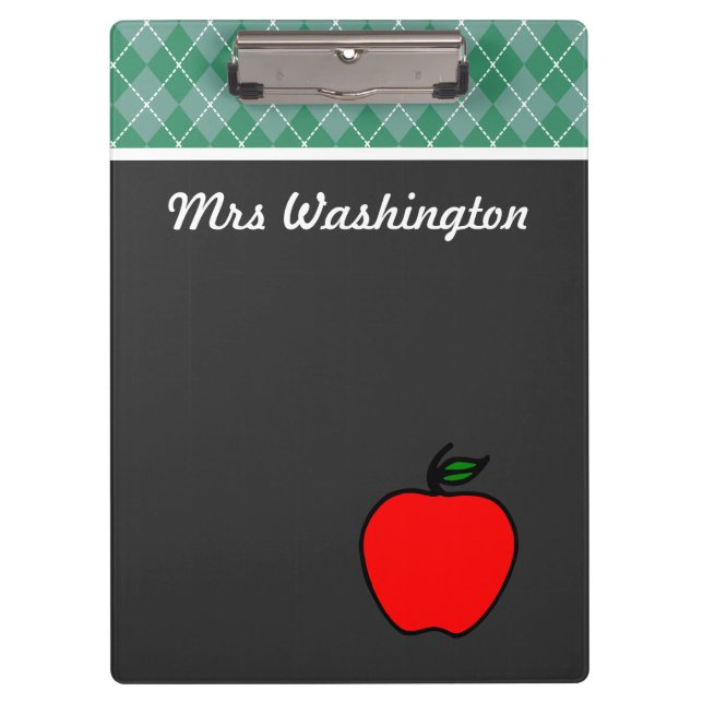 Porte-bloc Porte - bloc Apple Chalkboard personnalisé (Devant)