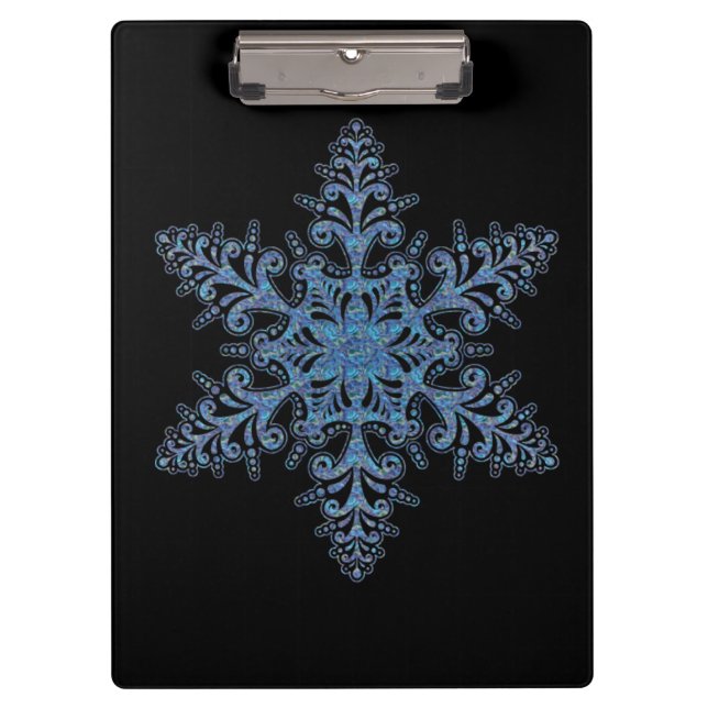 Porte-bloc Porte - bloc Blue Snowflake (Devant)