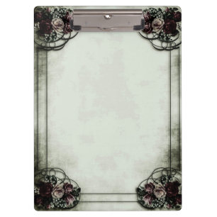 Porte-bloc Porte - bloc chic chabby de roses victoriens