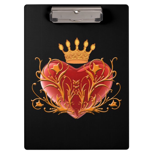 Porte-bloc Porte - bloc de coeur Filigree Crown (Devant)