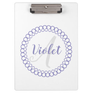 Porte-bloc Porte - bloc de monogramme circulaire violet