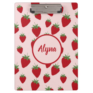 Porte-bloc Porte - bloc de Motif de fraise rose