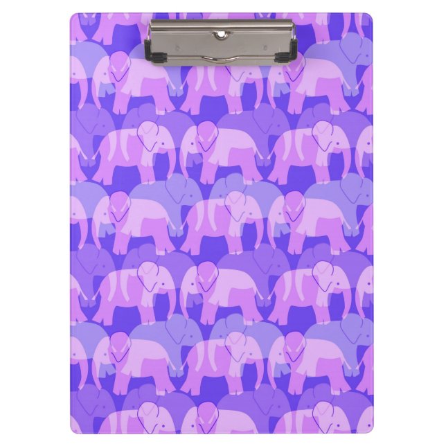 Porte-bloc Porte - bloc de motif d'éléphant - pourpre (Devant)