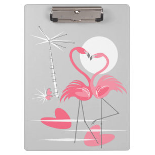 Porte-bloc porte - bloc de nom d'amour Flamant rose