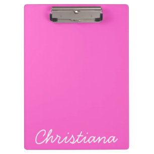 Porte-bloc Porte - bloc de nom personnel rose