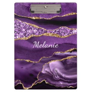 Porte-bloc Porte - bloc de Parties scintillant Purple Gold av