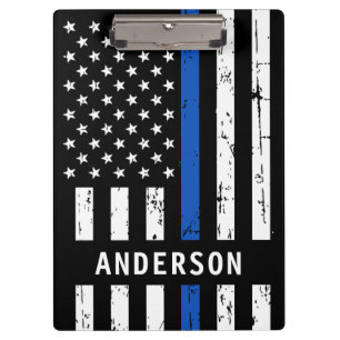 Porte-bloc Porte - bloc de police personnalisé de ligne bleu