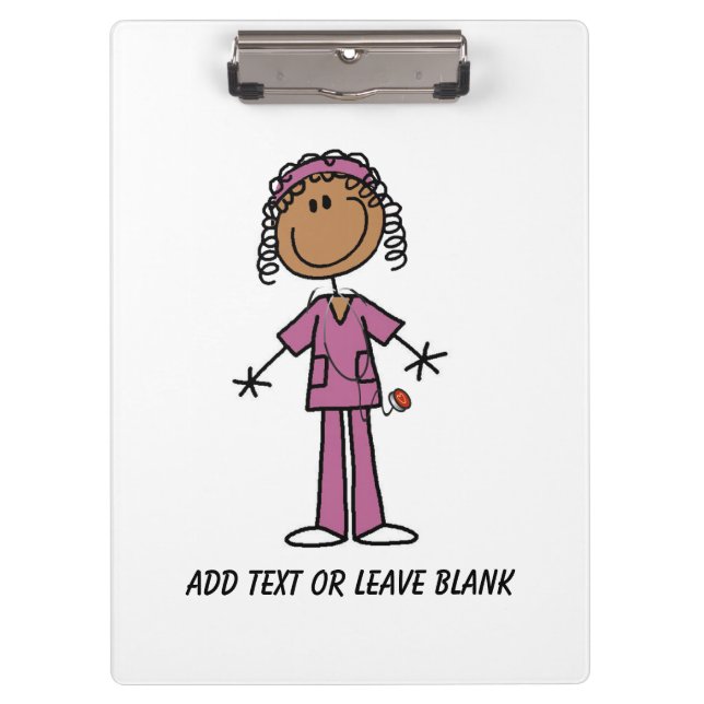 Porte-bloc Porte - bloc d'infirmière d'Afro-américain (Devant)