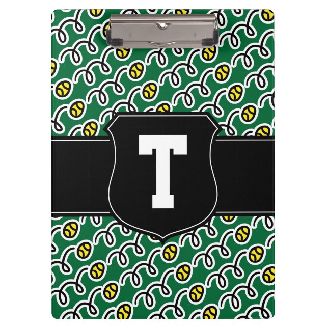Porte-bloc Porte - bloc entraîneur de tennis | monogramme per (Devant)