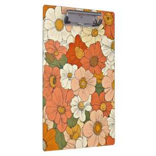 Porte-bloc Porte - bloc Floral Retro Orange Groove