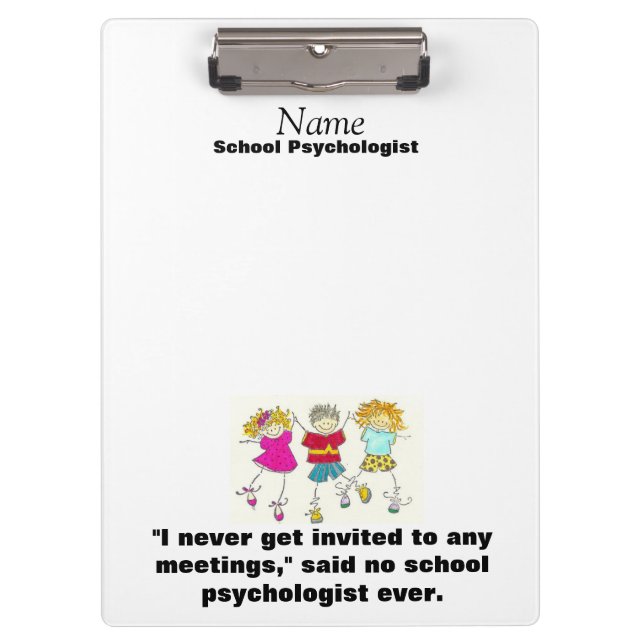 Porte-bloc Porte - bloc humoristique de psychologue d'école (Devant)