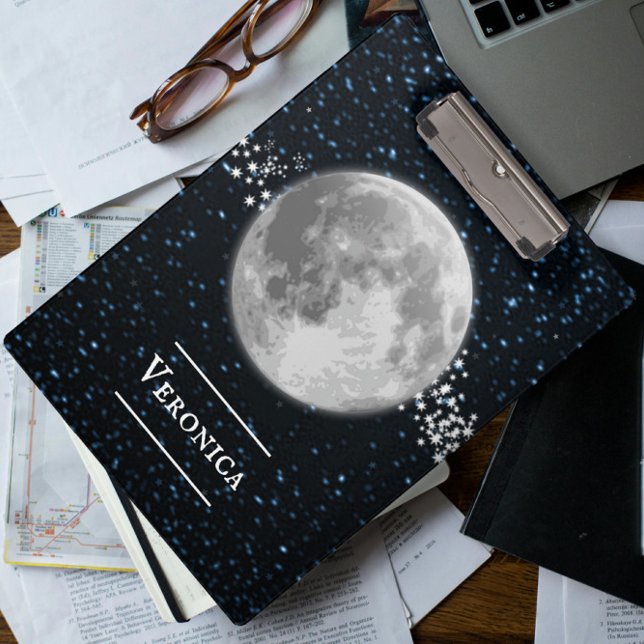 Porte-bloc Porte - bloc lunaire personnalisé (Lunar Personalized Clipboard)