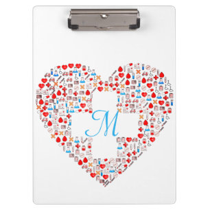 Porte-bloc Porte - bloc médical de collage du coeur de