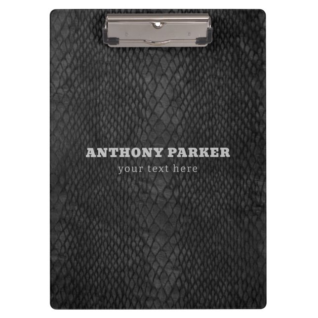 Porte-bloc Porte - bloc Motif Black and Grey Snakeskin (Devant)