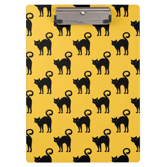 Porte-bloc Porte - bloc Motif de chats noirs d'Halloween (Devant)
