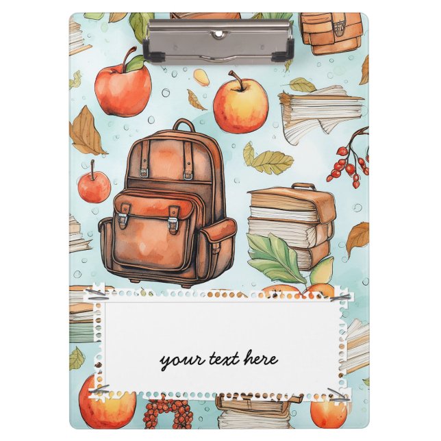 Porte-bloc Porte - bloc motif scolaire (Devant)