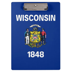 Porte-bloc Porte - bloc patriotique avec drapeau du Wisconsin