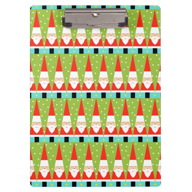 Porte-bloc Porte - bloc Père Noël géométrique rétro (Devant)