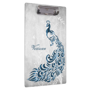 Porte-bloc Porte - bloc personnalisé Blue Peacock