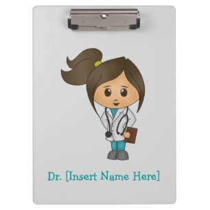 Porte-bloc Porte - bloc personnalisé - docteur féminin de