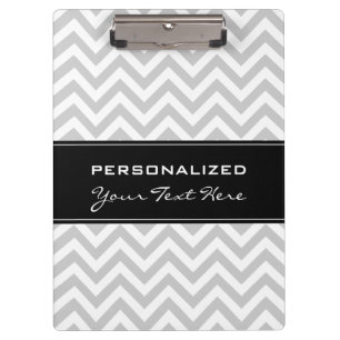 Porte-bloc Porte - bloc personnalisé   motif de chevron gris 