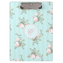 Porte - bloc personnalisé shabby chic roses florau